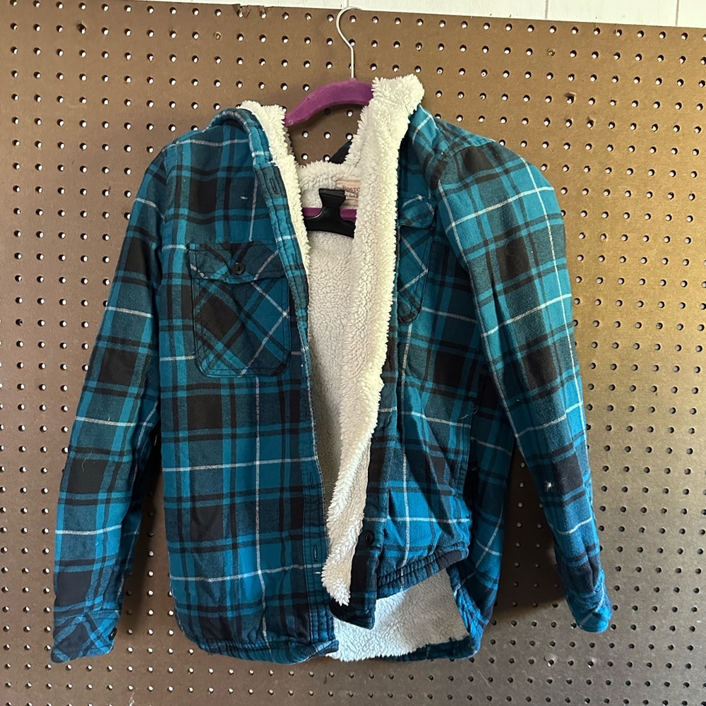 Flannel Jacket With Fur